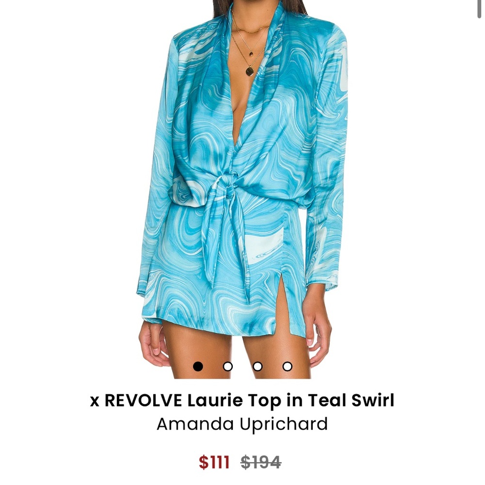 Amanda Uprichard Teal Swirl MatchingSet